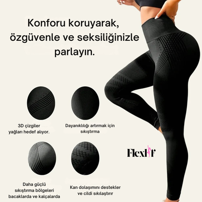 ©Flexlif 4'ü Bir Arada Etki Tayt - Selülit, Varis, Lipödem, Zayıflama