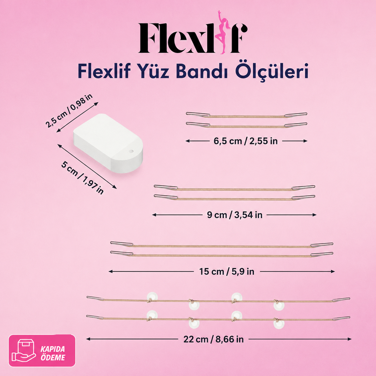 Flexlif Yüz Bölgesi Şeffaf Toparlayıcı Bant