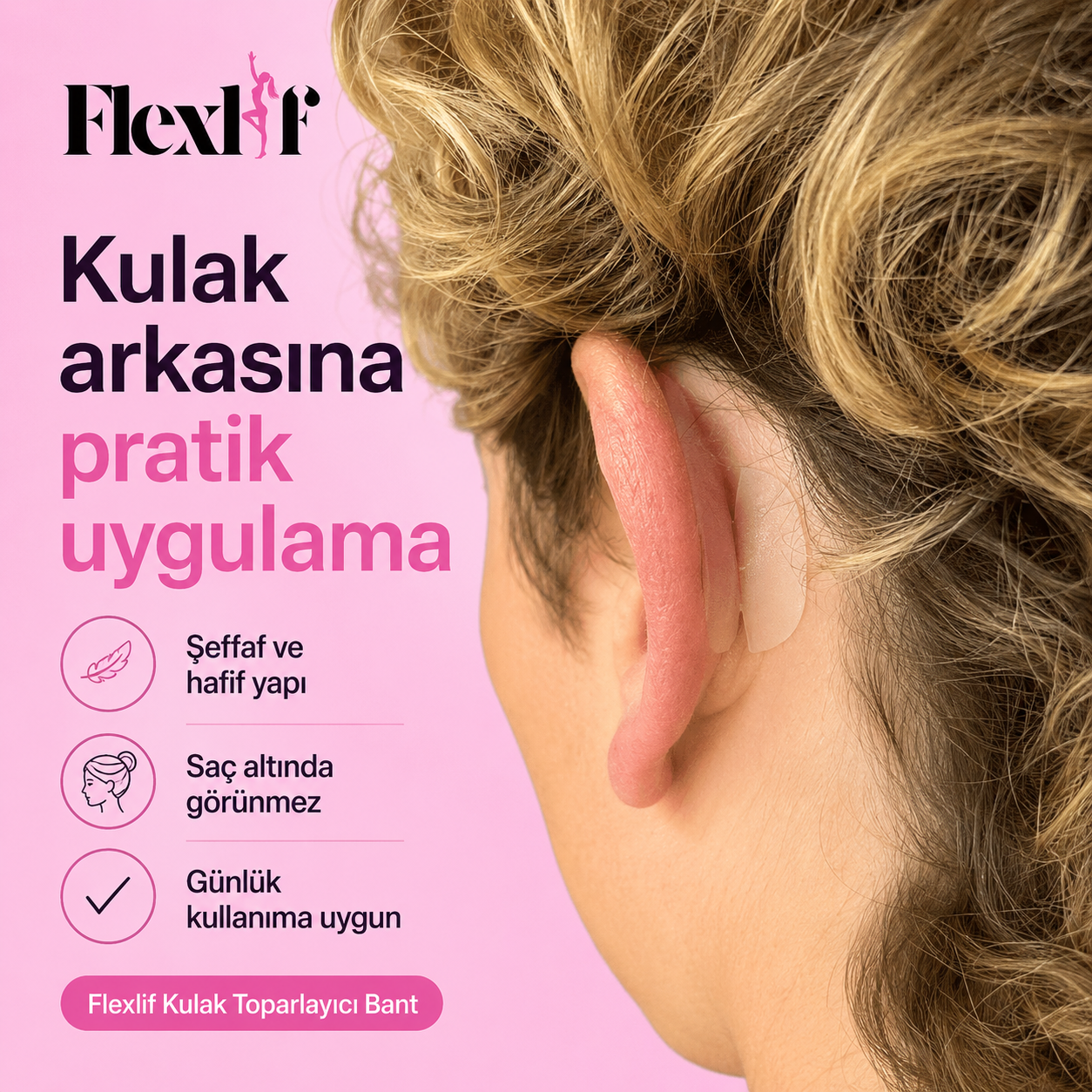 Flexlif Kulak Toparlayıcı Şeffaf Bant