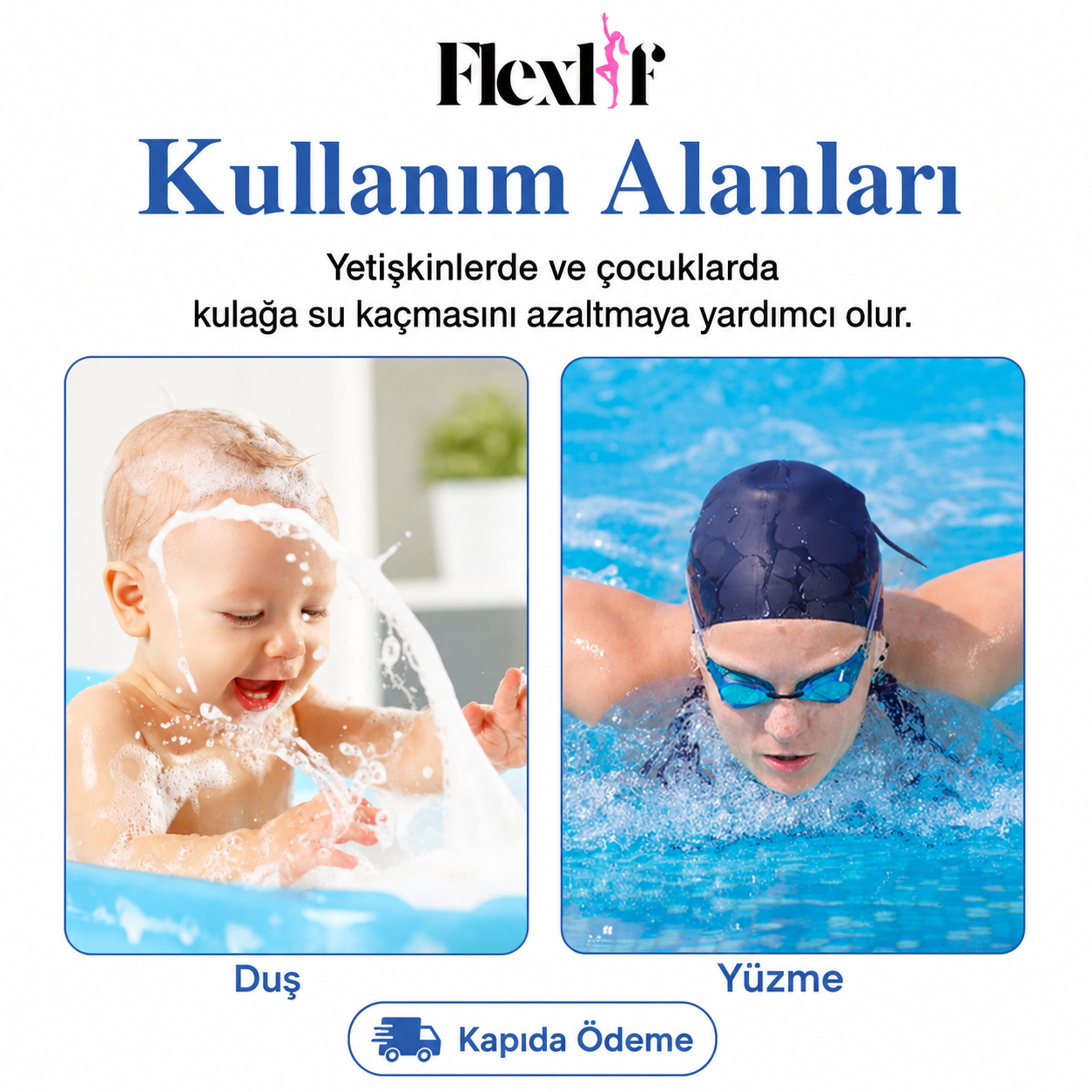 Flexlif Çocuk ve Yetişkin Kulak Koruyucu Bant