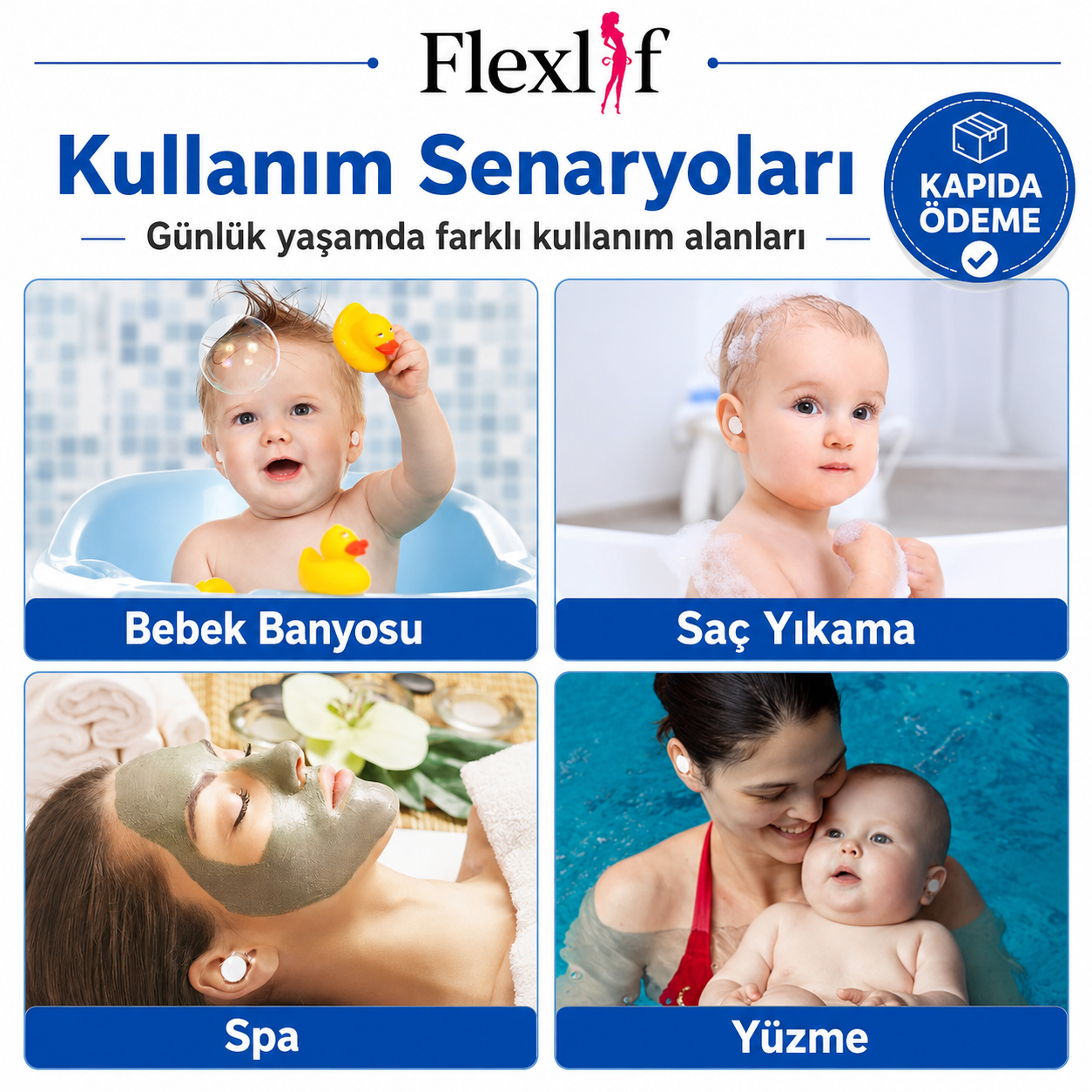 Flexlif Çocuk ve Yetişkin Kulak Koruyucu Bant