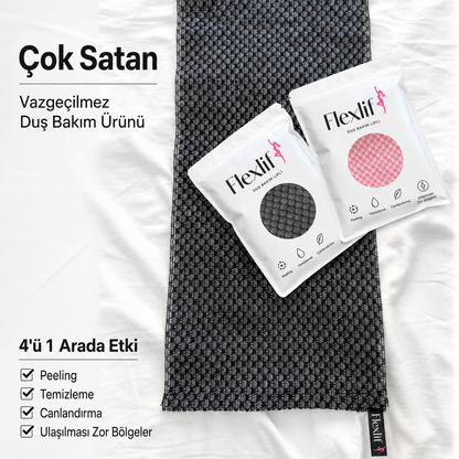 Flexlif Peeling Etkili Antibakteriyel Duş Havlusu