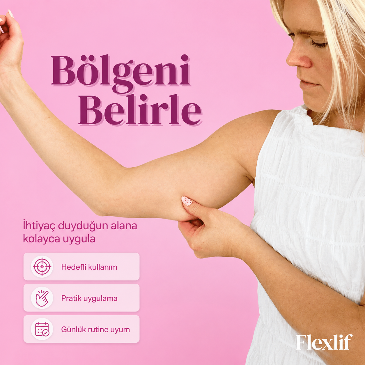 Flexlif Kol Bölgesi Şeffaf Toparlayıcı Bant