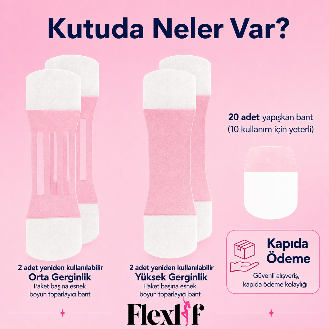 Flexlif Boyun Bölgesi Şeffaf Toparlayıcı Bant