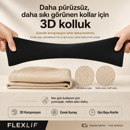 3D şekillendirici kolluklar – artık sarkık kollara son!
