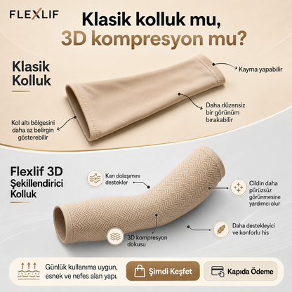 3D şekillendirici kolluklar – artık sarkık kollara son!