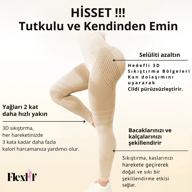 ©Flexlif 3'ü Bir Arada Etki Tayt - Selülit, Varis, Lipödem